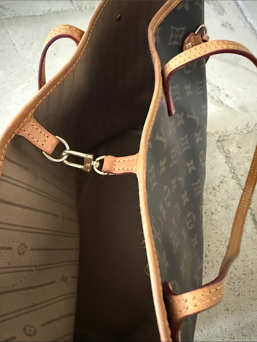 Vintage Louis Vuitton neverfull GM brown Monogram Canvas Tote large preowned - Picture 4 of 17